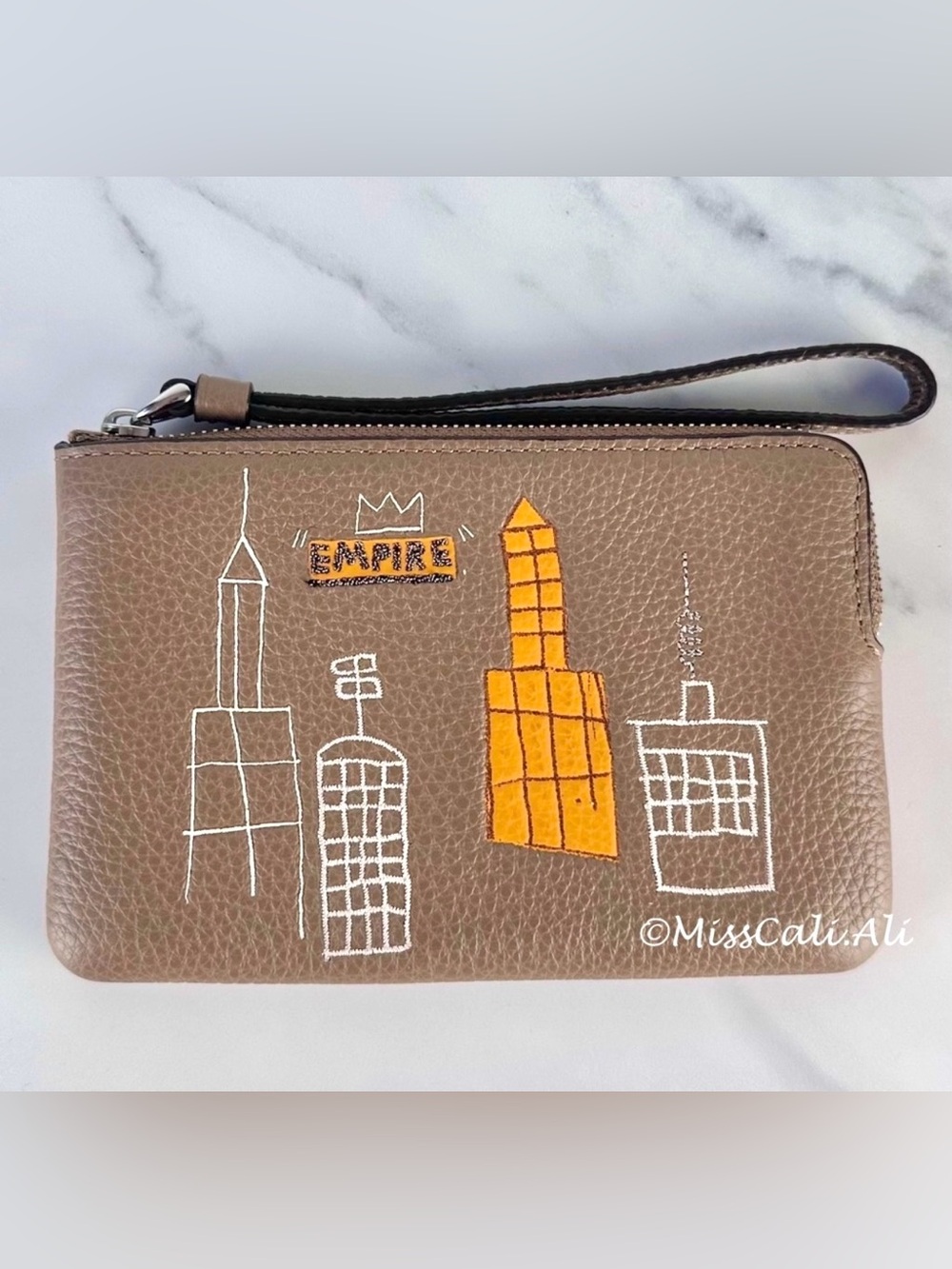 NWT COACH X Jean Michel Basquiat Corner Zip Wristlet Bag